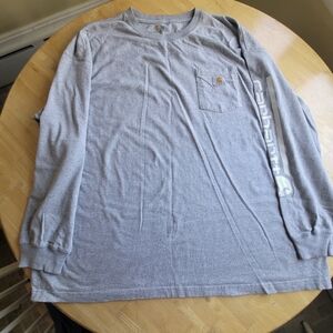 Carhartt Gray Long Sleeve Tee Casual Comfort